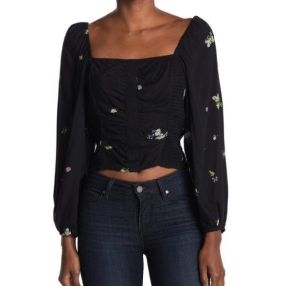 Nordstrom Tops - NWT Abound Floral Long Sleeve Lotta Smocked Crop Top
